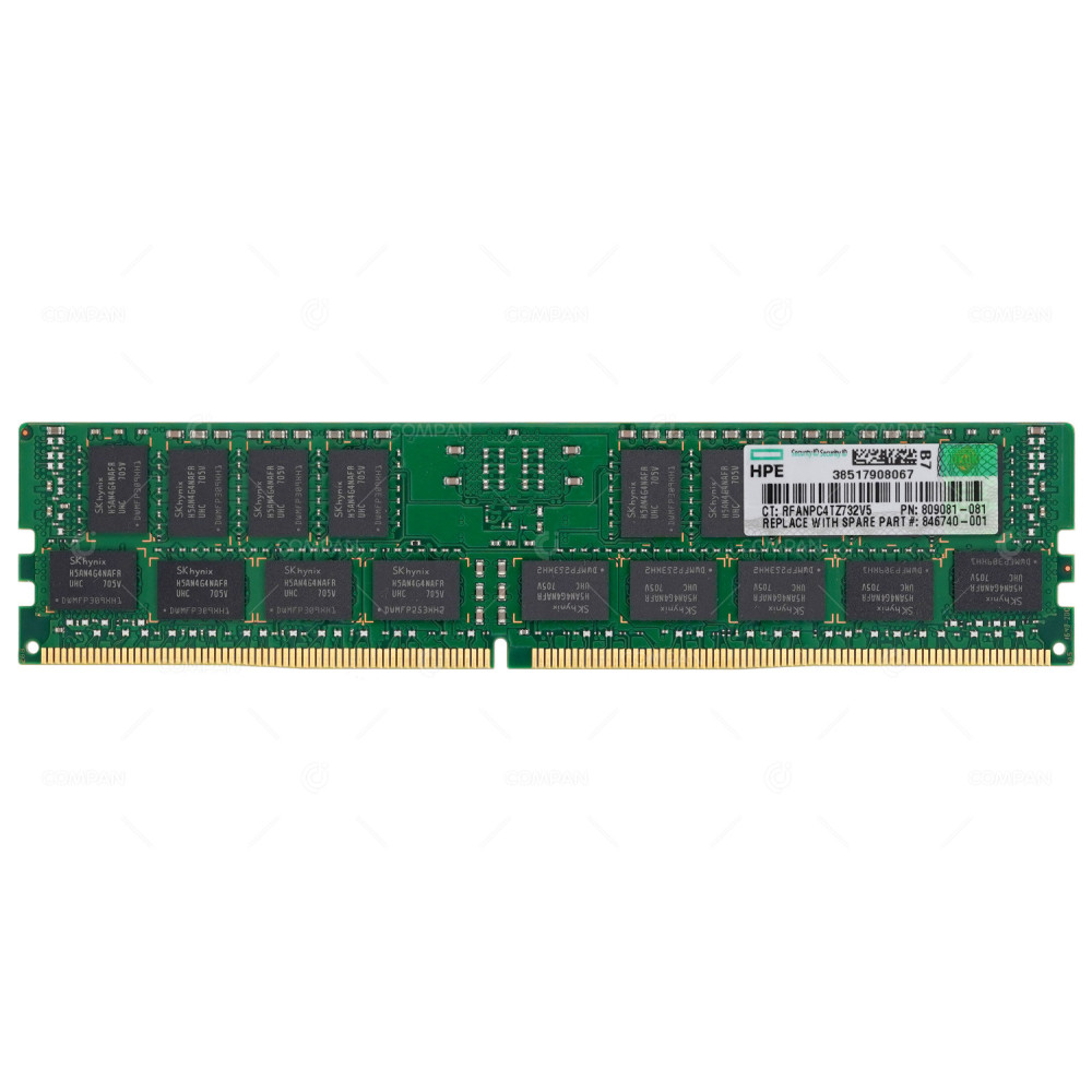 809081-081 HP DDR4 16GB 2RX4 PC4-19200 2400MHZ RDIMM